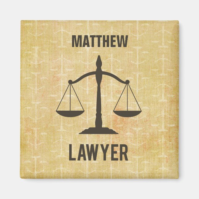 Jurastudium Abschluss Glückwunsch Skala der Justiz Magnet (Vorne)