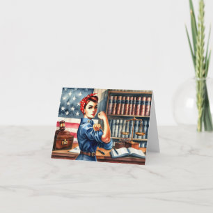 Jurastudium-Abschlusskarte - Rosie the Riveter Karte