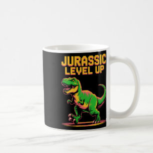 Juric Level Up Pixel Dinosaur Geburtstag Gamer  Kaffeetasse
