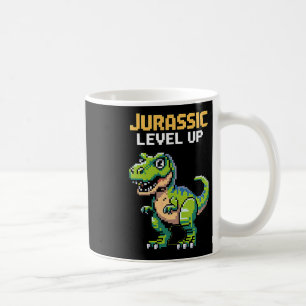 Juric Level Up Pixel Dinosaur Retro Gamer  Kaffeetasse