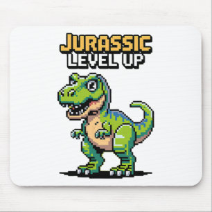 Juric Level Up Pixel Dinosaur Retro-Spieler  Mousepad