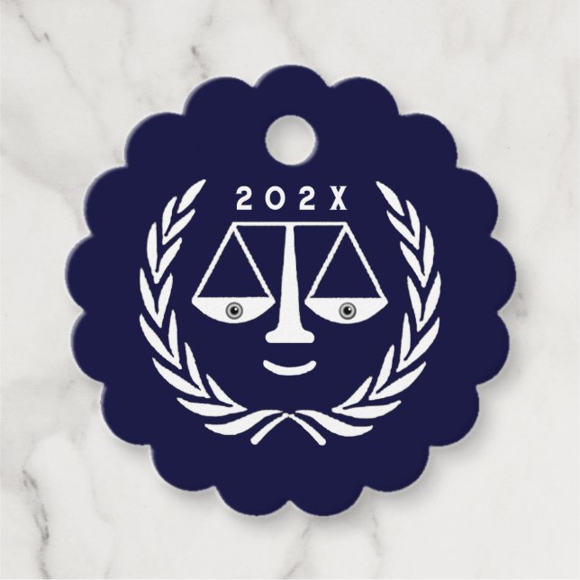 Jurist Abschluss Geschenkanhänger (Vorderseite)