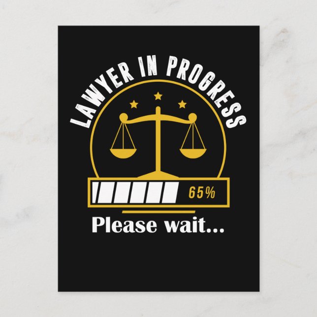 Jurist Progress Funny Lawyer Loading Postkarte (Vorderseite)