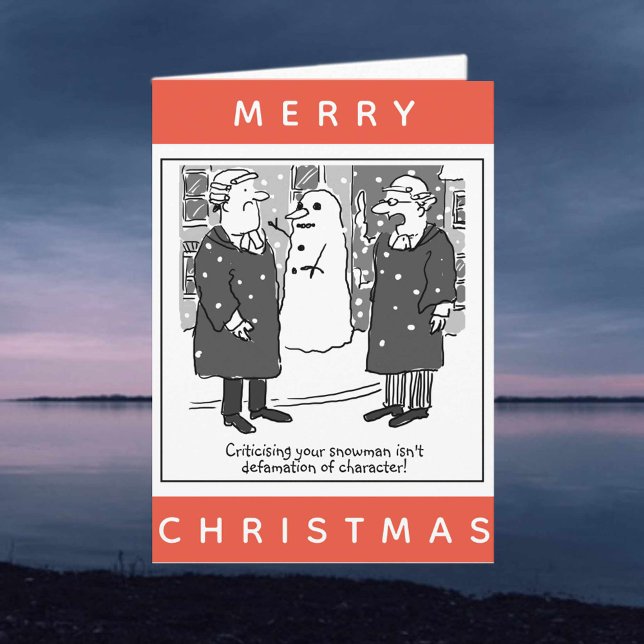 Juristen und Snowman-Cartoon Weihnachten Karte (Von Creator hochgeladen)