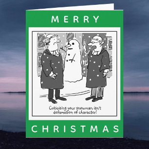 Juristen und Snowman-Cartoon Weihnachten Karte