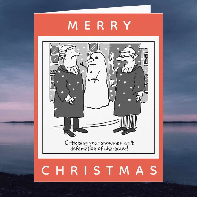 Juristen und Snowman-Cartoon Weihnachten Karte (Von Creator hochgeladen)