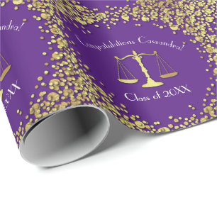 Juristenakademie für Lila Gold Geschenkpapier