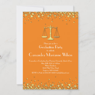 Juristenakademie Gold Orange Einladung