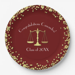 Juristenakademie Maroon Gold Graduation Party Pappteller