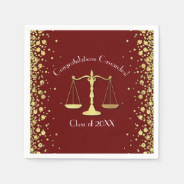 Juristenakademie Maroon Gold Graduation Party Serviette