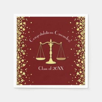 Juristenakademie Maroon Gold Graduation Party Serviette