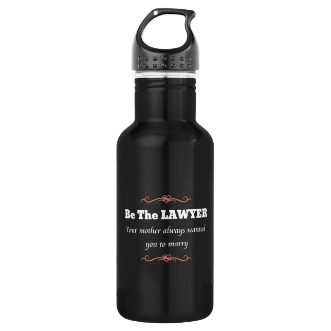 Juristenanwältin - Abschluss Edelstahlflasche (Vorderseite)