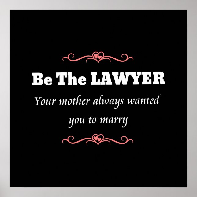 Juristenanwältin - Abschluss Poster (Vorne)