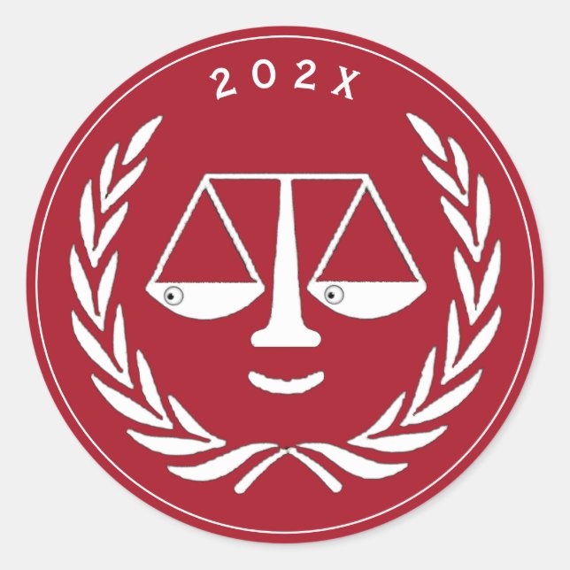 Juristenschule Abschluss 2025 Runder Aufkleber (Vorderseite)