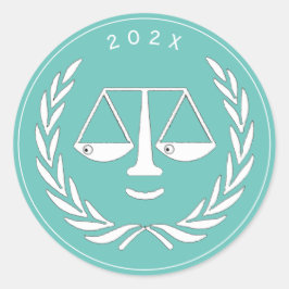 Juristenschule Abschluss 2025 Runder Aufkleber