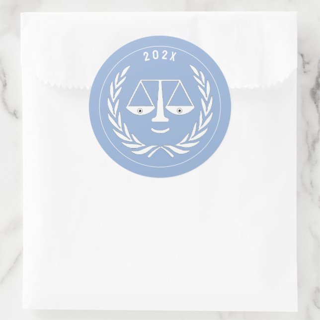 Juristenschule Abschluss 2025 Runder Aufkleber (Tasche)