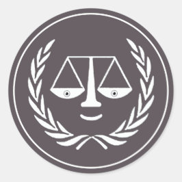 Juristenschule Abschluss Runder Aufkleber