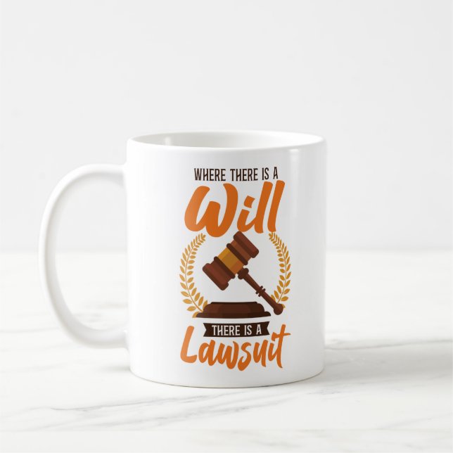 Juristenstudent, bei dem ein Wille vorhanden ist Kaffeetasse (Links)