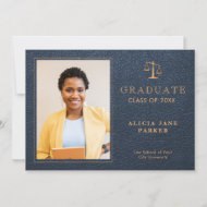 Juristische Abschluss Marine Gold Foto Ankündigung