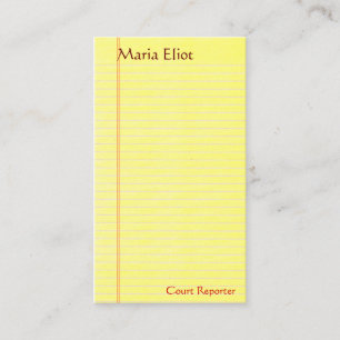 Juristische Pad (Gerichtsberichterstatter, Rechtsa Visitenkarte