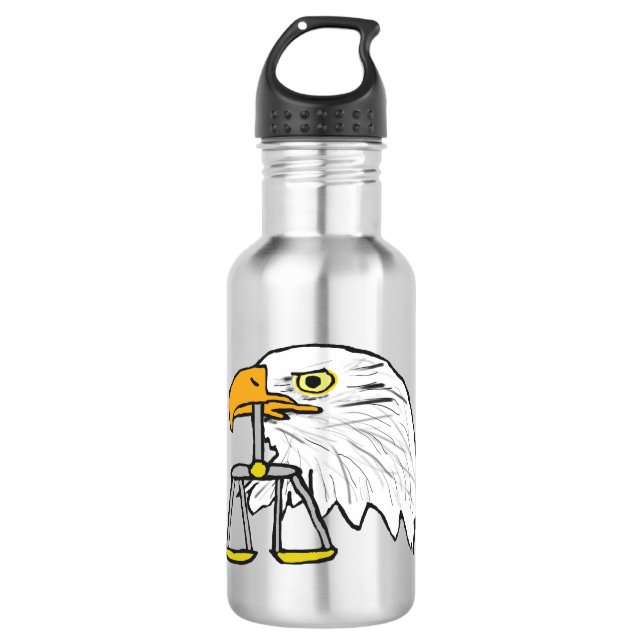 Juristischer Adler Edelstahlflasche (Vorderseite)