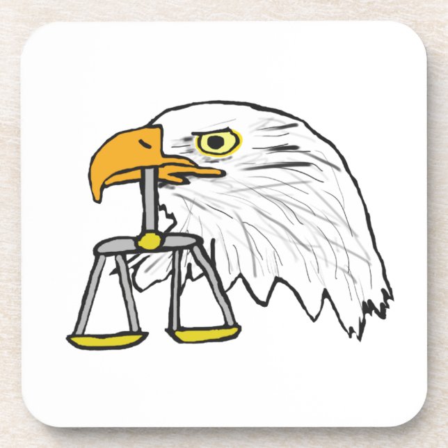 Juristischer Adler Getränkeuntersetzer (Vorderseite)