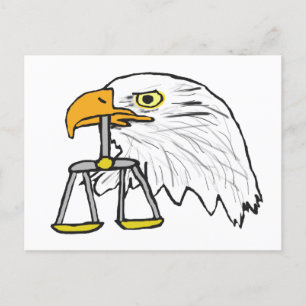 Juristischer Adler Postkarte