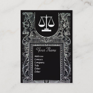 JURISTISCHES AMT, ATTORNEY Monogram Pearl Visitenkarte