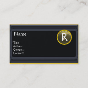 JURISTISCHES AMT, ATTORNEY Monogram, schwarz-grau  Visitenkarte