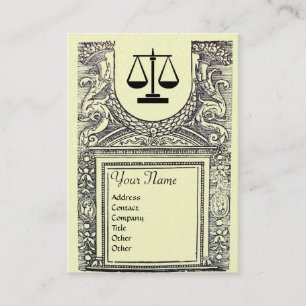 JURISTISCHES AMT,ATTORNEY Monogramm,goldmetallisch Visitenkarte