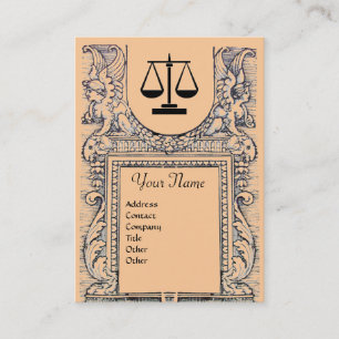 JURISTISCHES AMT, ATTORNEY Monogramm Visitenkarte
