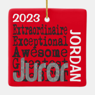 Juror Extraordinaire CUSTOM Keramikornament