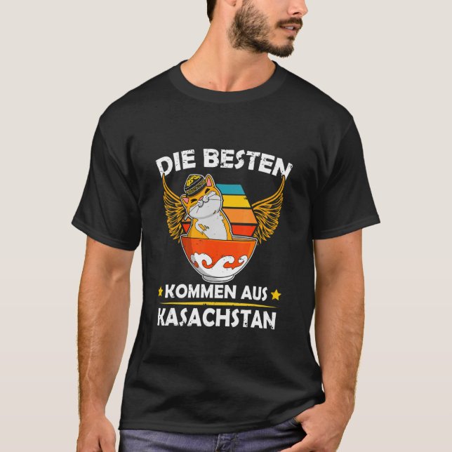 Jurta Republik Kasachstan Qazaqstan Flagge Kasachs T-Shirt (Vorderseite)