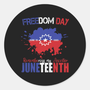 Jurzehnte Celebrate Freedom Red White Blue Free B Runder Aufkleber