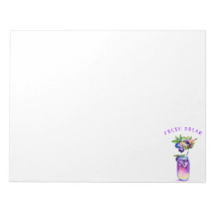 Jus de bleuets Cool Boire des fruits Bloc-notes