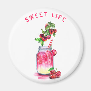 Jus de cerise Cool Boire des fruits Magnet