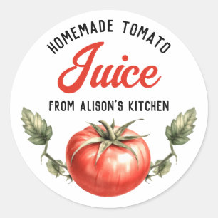 Jus de Tomate Maison Étiquette de mise en conserve