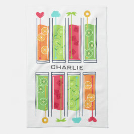 Jus d'été nom personnalisé serviette de cuisine