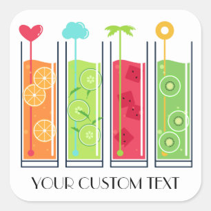Jus d'été stickers texte personnalisé
