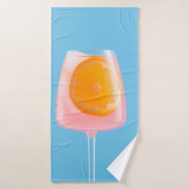 Jus d'orange en verre transparent (Serviette de bain)
