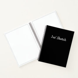Jus Sketch Niedlich Girly Funny Einfache Zeichn Ku Notizbuch