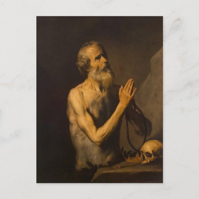 Jusepe de Ribera-St. Onuphrius Postkarte (Vorderseite)