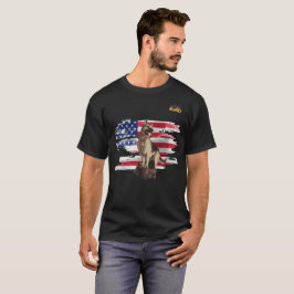 Just4GSD Schäferhund, der die USA-Flagge schützt T-Shirt
