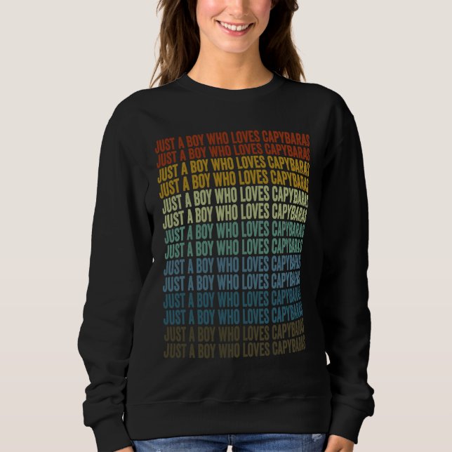 Just A Boy Who Loves Capybaras Capybara Sweatshirt (Vorderseite)
