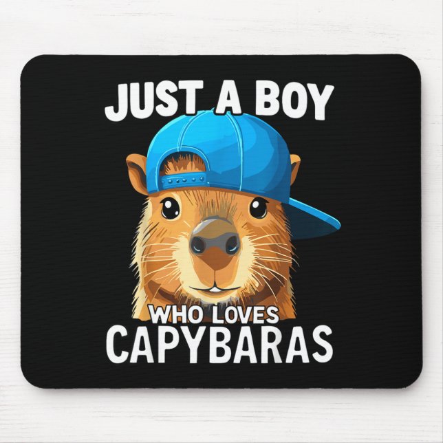 Just A Boy Who Loves Capybaras  Mousepad (Vorne)