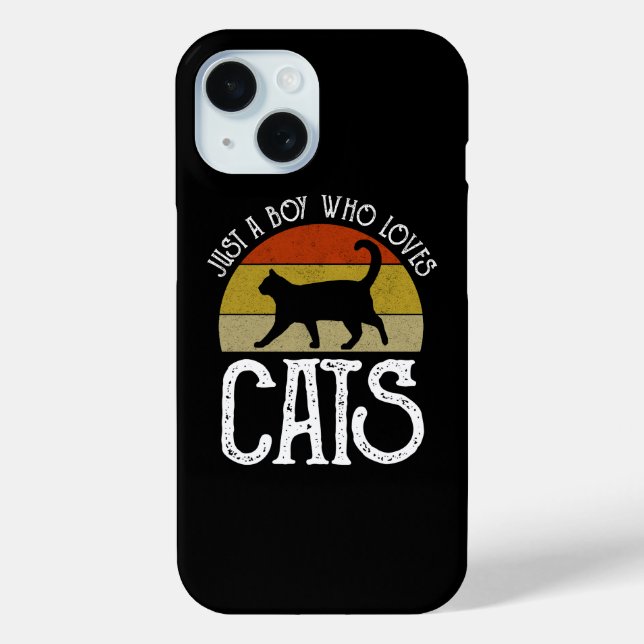 Just A Boy Who Loves Cats Case-Mate iPhone Hülle (Rückseite)