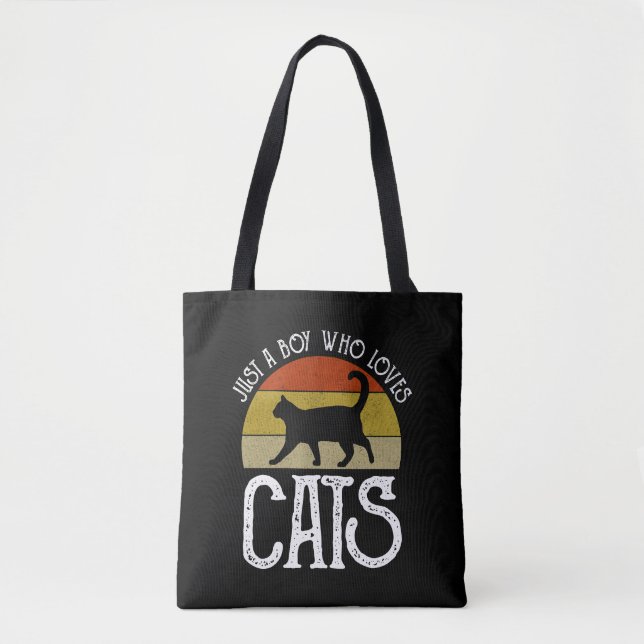 Just A Boy Who Loves Cats Tasche (Vorderseite)