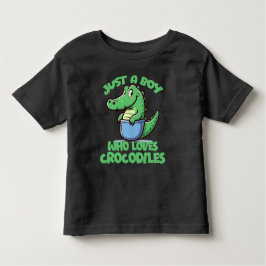 Just A Boy Who Loves Crocodiles Kleinkind T-shirt