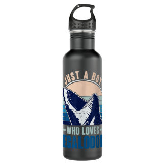 Just A Boy Who Loves Megalodons - Megalodon Shark Edelstahlflasche