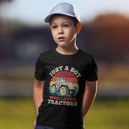 Just a Boy Who Loves Tractors T-Shirt